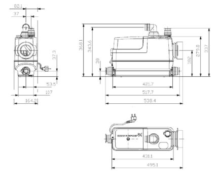Sololift2 CWC-3 Technische Maße