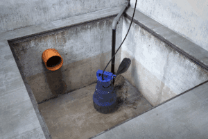 Zehnder Tauchpumpe Vectis 800 mit 10 m Anschlusskabel und Schwimmerschalter im Pumpensumpf