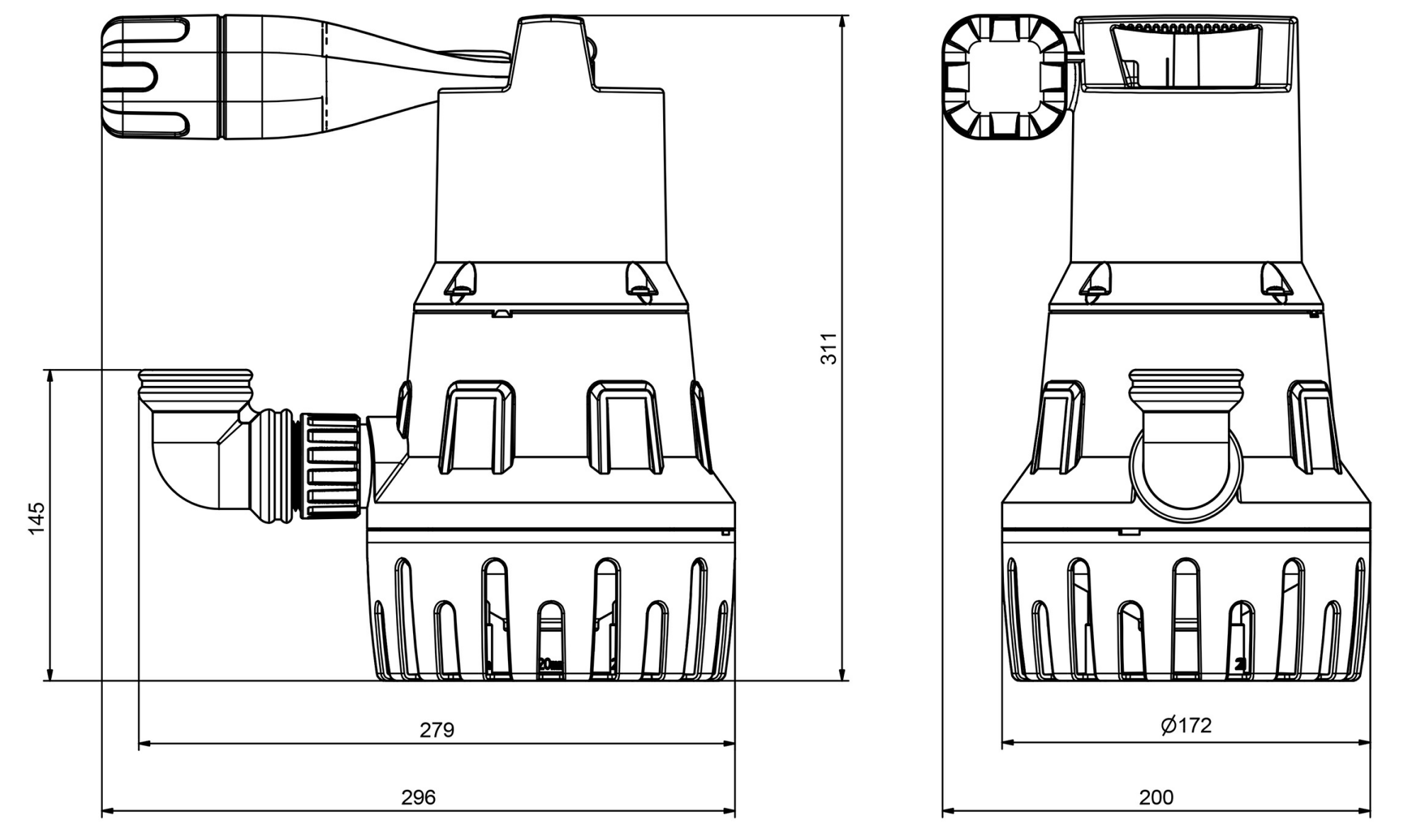 Zehnder Tauchpumpe Vectis 800 mit 10 m Anschlusskabel und Schwimmerschalter – Bild 4