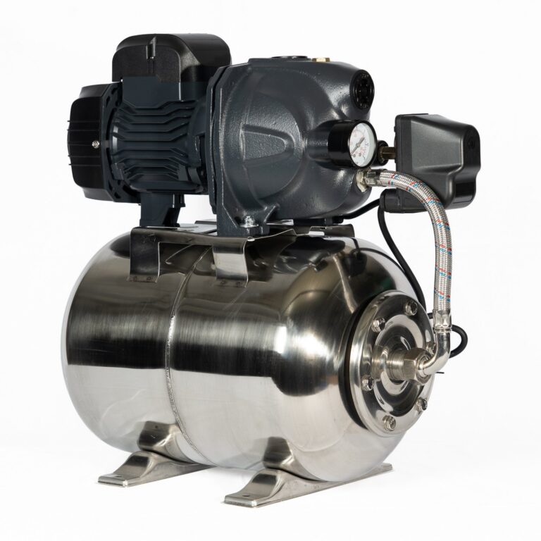 ZTREAM Clear HomeJet 750 Hauswasserwerk mit 24-L-Edelstahlbehälter, Manometer und Druckschalter