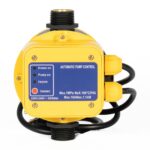 ZTREAM Pumpensteuerung – Bedienfeld mit Anzeigen Power on, Pump on, Failure und Restart-Taste